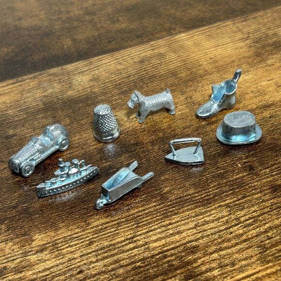 Monopoly Playing Pieces Replacement Retired Tokens Scottie Dog Car Ship - Picture 2 of 5